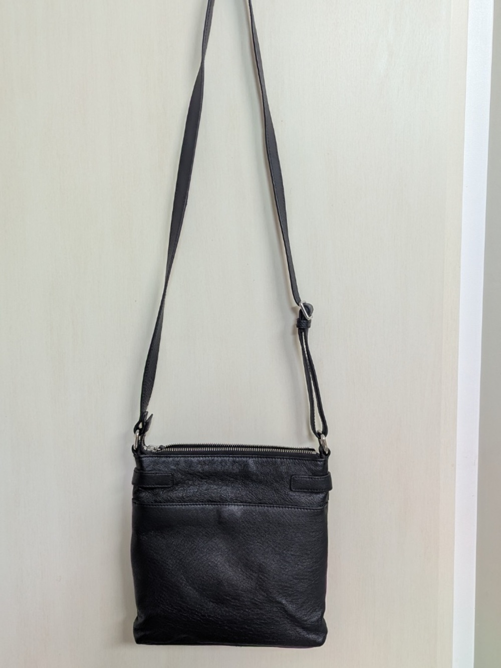 Danier Black Leather Crossbody Bag